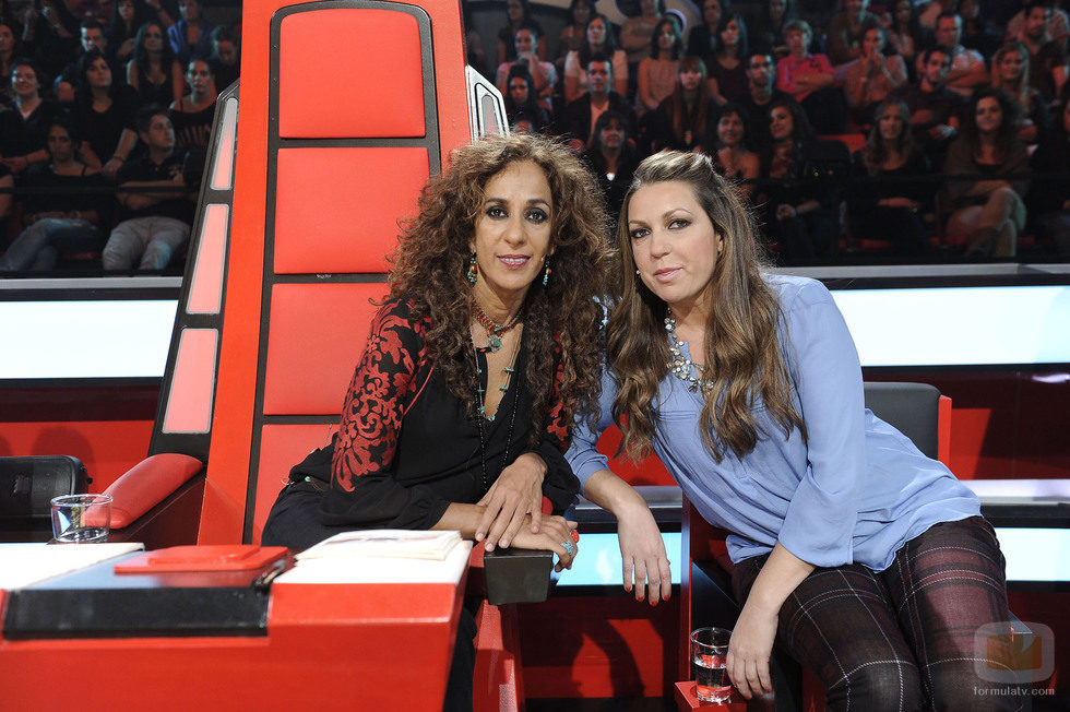 Rosario junto con su asesora Niña Pastori en las batallas de 'La voz kids'