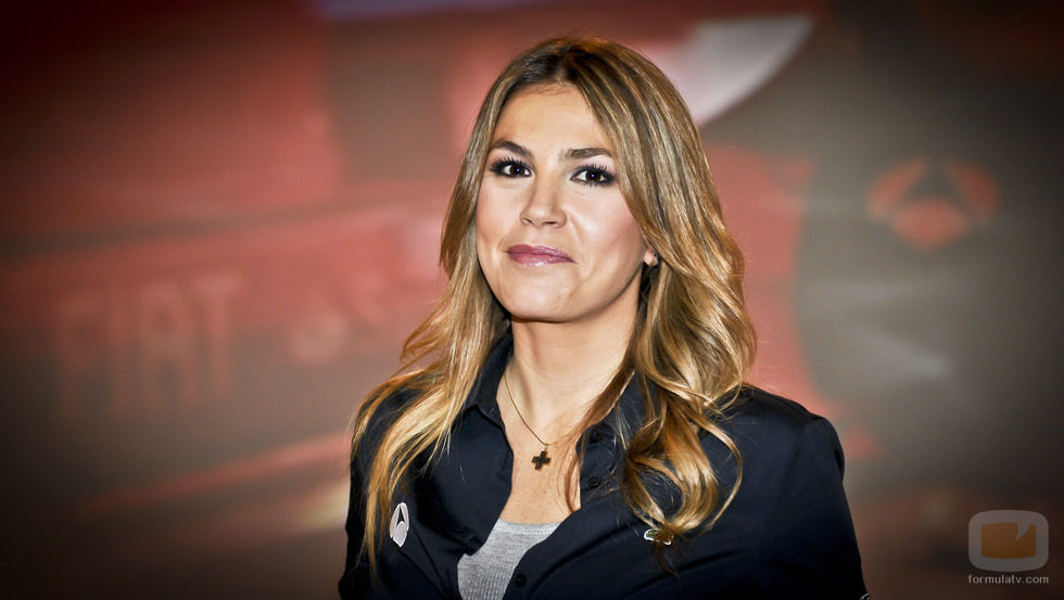 Nira Juanco en la rueda de prensa de la 'Fórmula 1 2014'