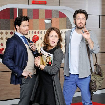 Octavi Pujades, Teresa Hurtado de Ory y Álex Gadea, actores de 'Ciega a citas'