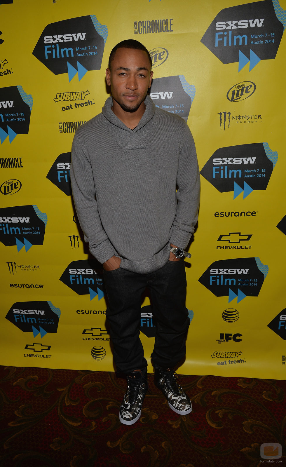 Percy Daggs III en el preestreno de 'Veronica Mars'