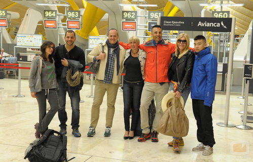 Los nuevos náufragos de 'Supervivientes 2014' se encuentran antes de partir a Honduras