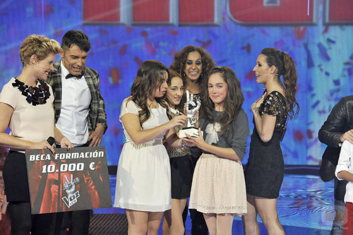 María Parrado recibe el premio de 'La Voz Kids'