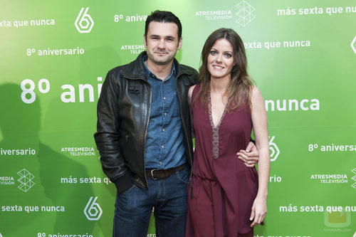 Iñaki López y Andrea Ropero en el 8º aniversario de laSexta