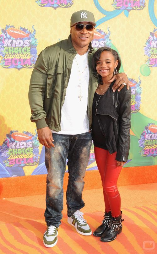 LL Cool J y Nina en los Nickelodeon Kids' Choice Awards 2014