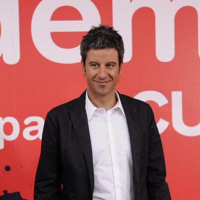 El periodista Nico Abad durante la Eurocopa de 2008