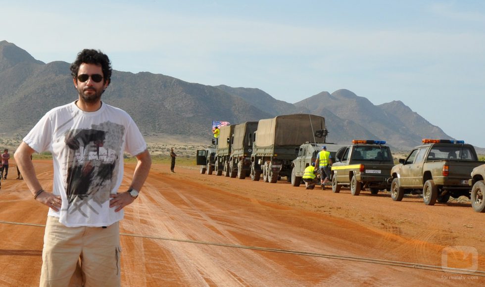 Manuel Ríos San Martín en el falso desierto en Almería