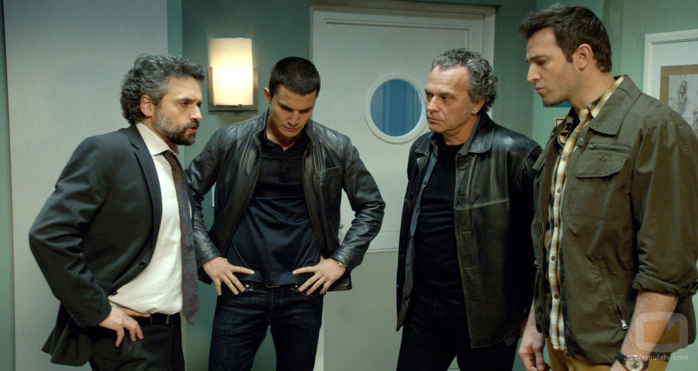 Pau Durá, Álex González, José Coronado y Fernando Gil en 'El Príncipe'