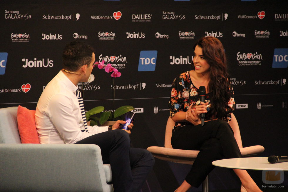 Ruth Lorenzo con la prensa de Copenhague