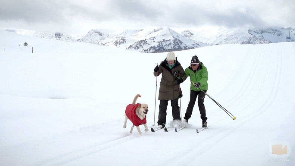 Pili Calvo esquiando en Cataluña