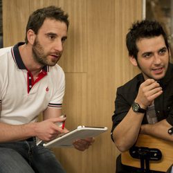 Mario y Juan durante una de las reuniones de 'Byb'