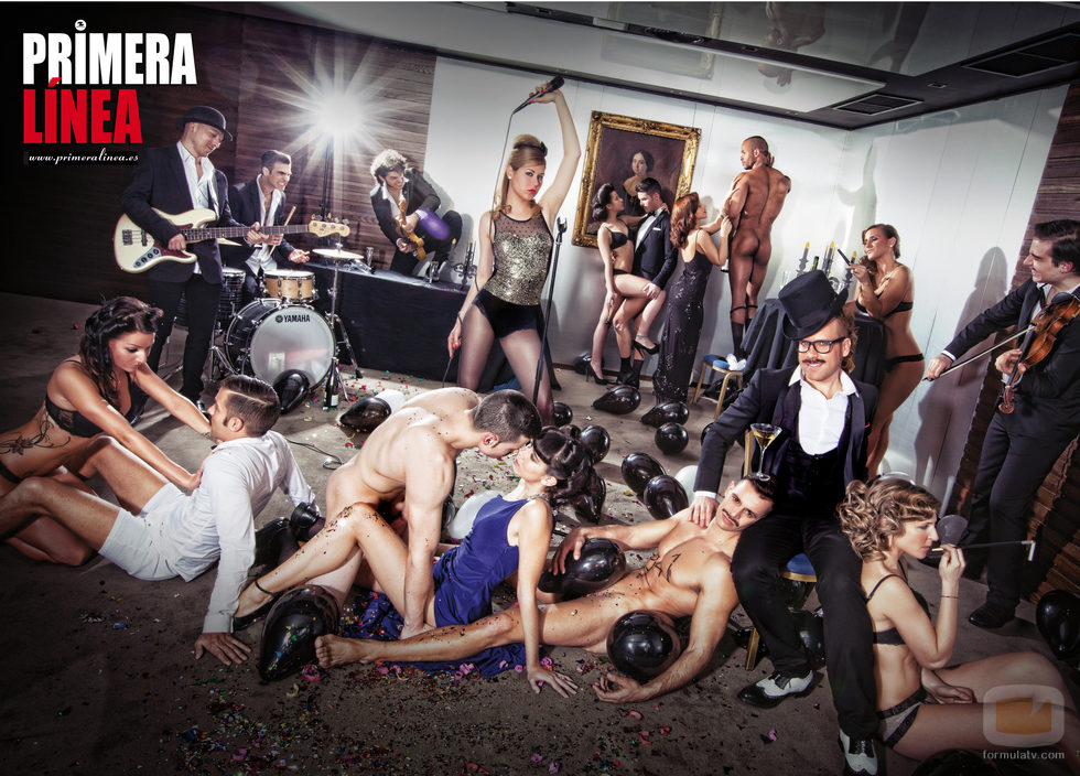 Tamara, rodeada de cuerpos desnudos en Primera Línea