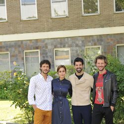 Daniel Grao, Megan Montaner, Miguel Ángel Muñoz y Eloy Azorín en la rueda de prensa de 'Sin identidad'