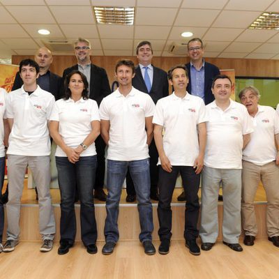 Equipo de Eurosport en la presentación del Roland Garros 2014