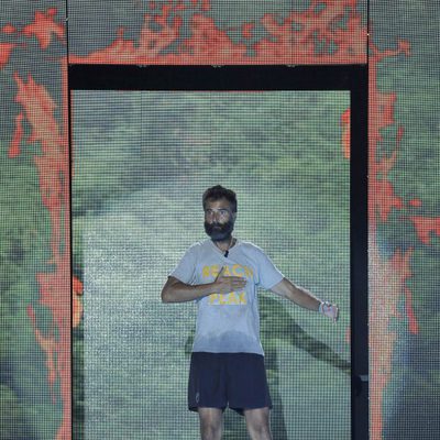 Rafa Lomana, a su llegada al plató de 'Supervivientes 2014'