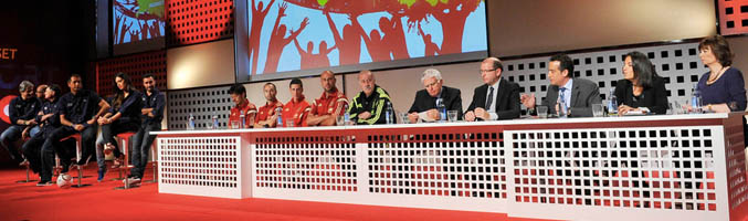 Altos cargos de Mediaset España presentaron la cobertura del Mundial de Brasil