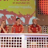 Jugadores de "La Roja" durante la presentación del Mundial de Brasil por Mediaset España