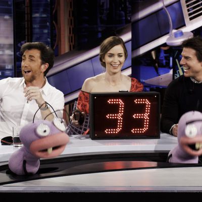 Tom Cruise y Emily Blunt se divierten en 'El hormiguero'