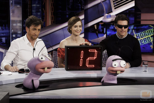 Tom Cruise y Emily Blunt junto a Pablo Motos