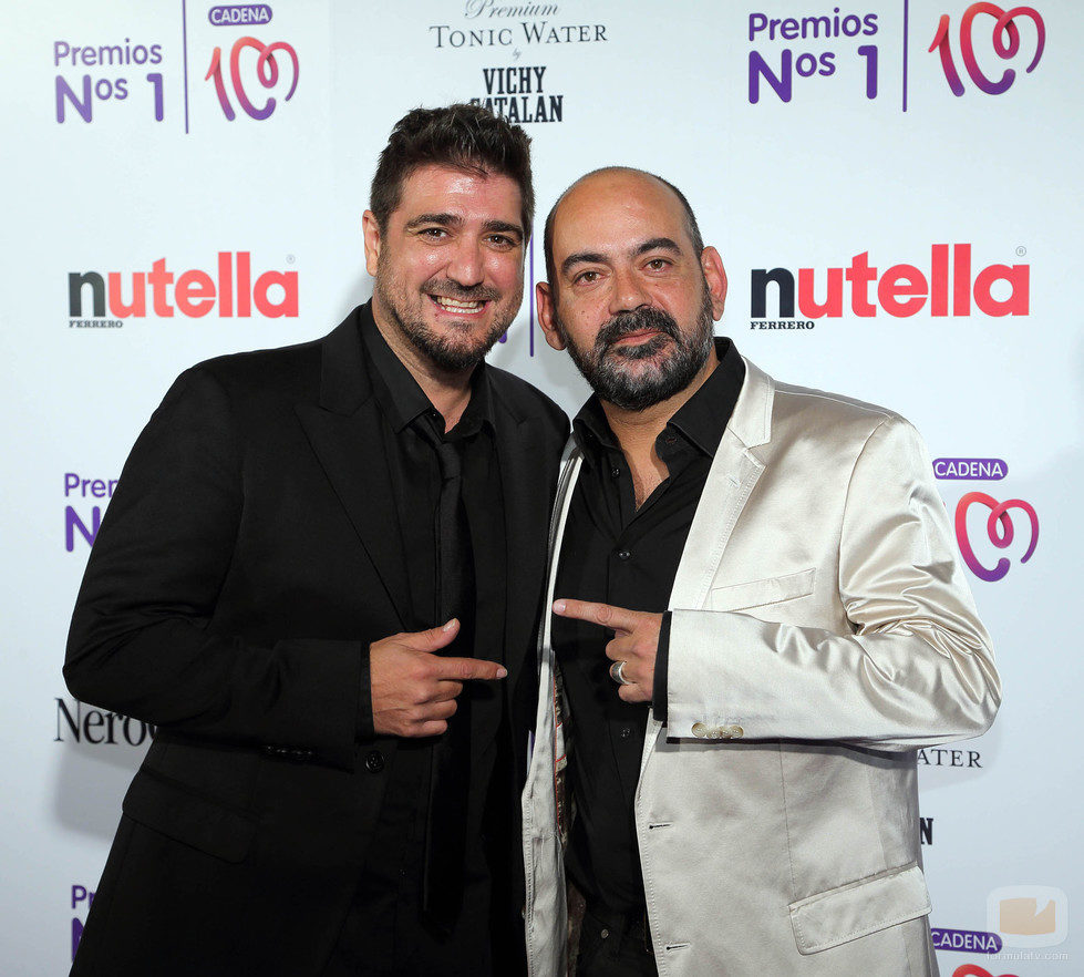 Antonio Orozco y José Corbacho en los Premios Números 1 de Cadena 100