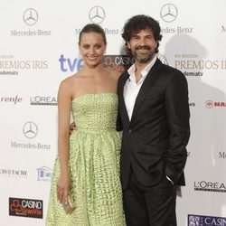 Michelle Jenner y Rodolfo Sancho en los Premios Iris 2014