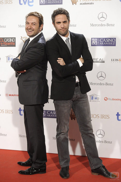 Albert Castillón y Roberto Leal en los Premios Iris 2014
