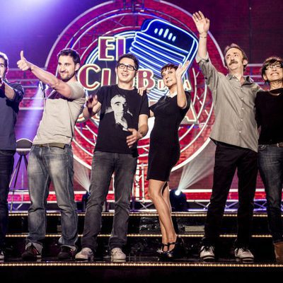 Gonzo, Dani Rovira, Berto Romero, Eva Hache, Santi Rodríguez e Isabel Ordaz en 'El Club de la Comedia'