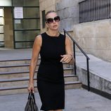 Mar Regueras en el funeral de Carmen Hornillos