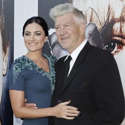 Madchen Amick y David Lynch celebrando la presentación de "Twin peaks: The Entire Mystery"