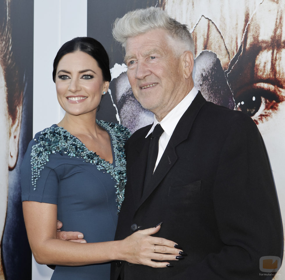Madchen Amick y David Lynch celebrando la presentación de "Twin peaks: The Entire Mystery"