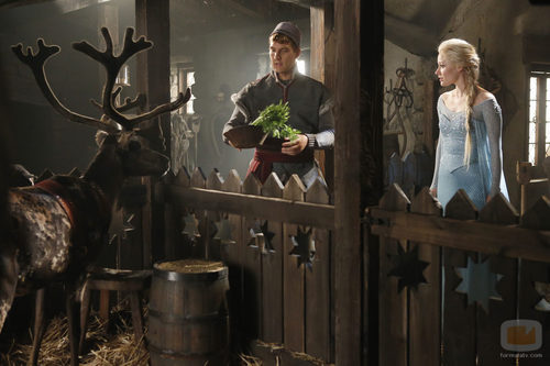 Sven, Kristoff y Elsa de "Frozen" en 'Once Upon A Time'