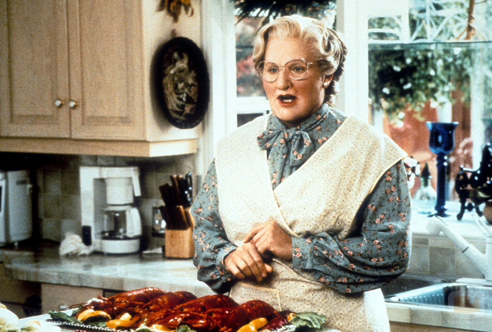 Robin Williams como la Señora Doubtfire