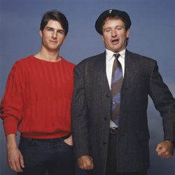 Tom Cruise y Robin Williams en 1987