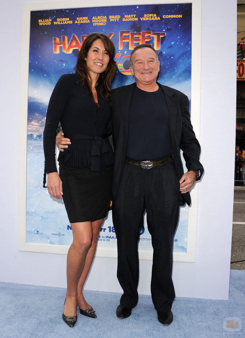Robin Williams junto a Susan Schnider