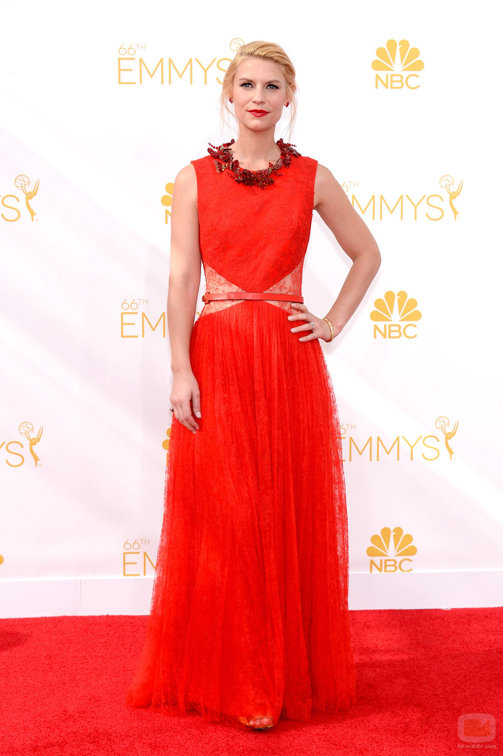 Claire Danes en la alfombra roja de los Emmy 2014
