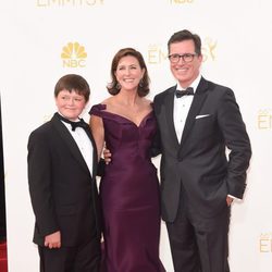 Stephen Colbert y familia en los Emmys 2014