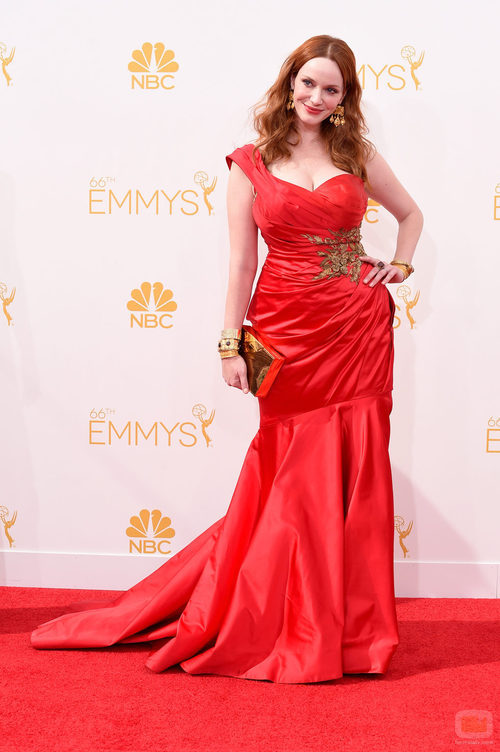 Christina Hendricks en la alfombra roja de los Emmy 2014