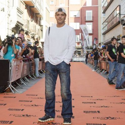 Frank Cuesta en la alfombra naranja del FesTVal 2014