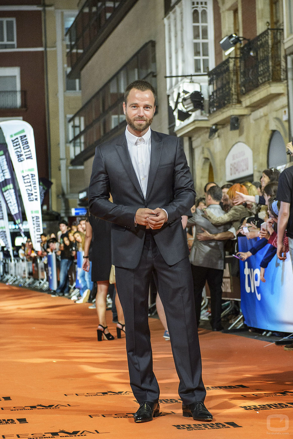Carles Francino en la alfombra naranja del FesTVal 2014