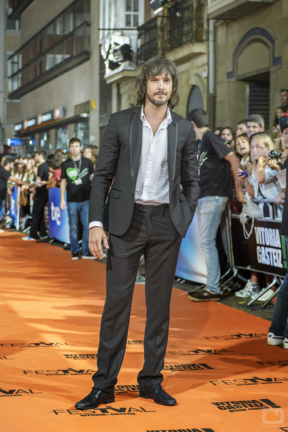 David Janer en la alfombra naranja del FesTVal 2014