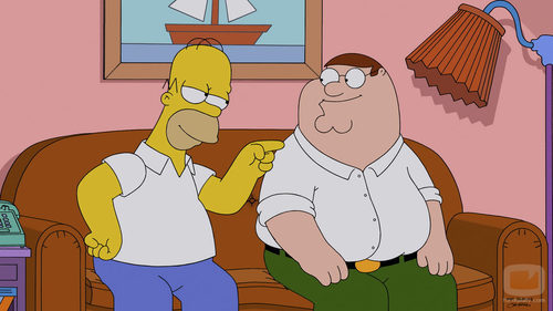 Peter Griffin en el sofá de 'Los Simpson'