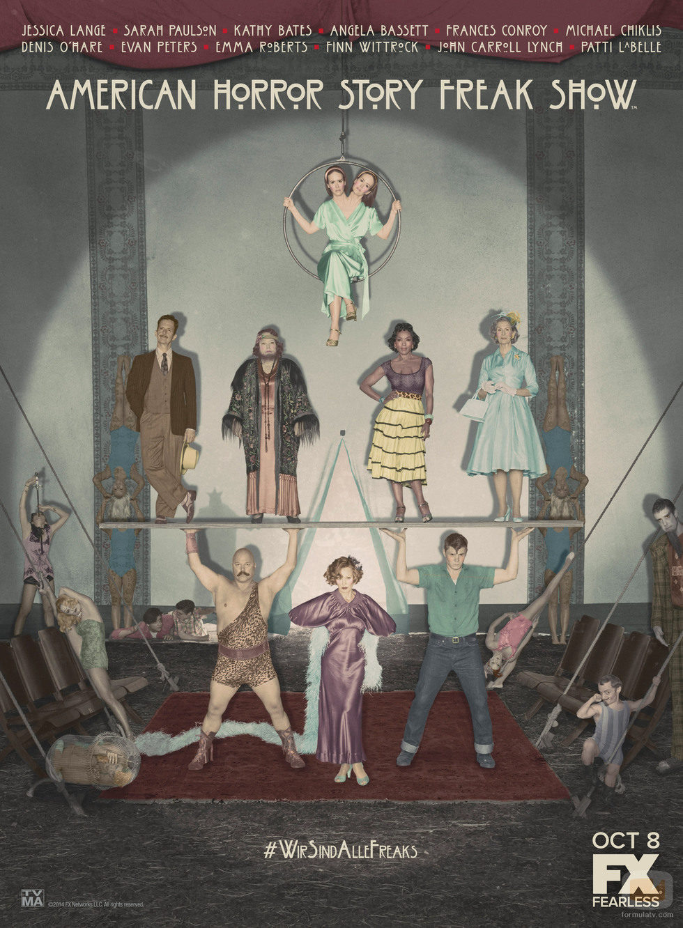 Primer póster oficial de 'American Horror Story: Freak Show'