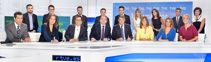 Foto de familia de los rostros de Informativos de TVE
