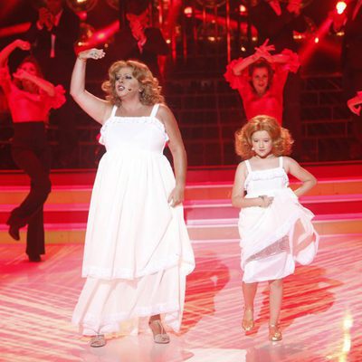 María del Monte y Nayra en la gala 5 'Tu cara me suena mini'