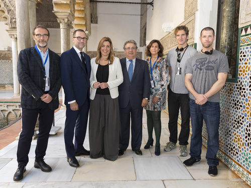 Susana Díaz visita el rodaje de la quinta temporada de 'Juego de tronos'
