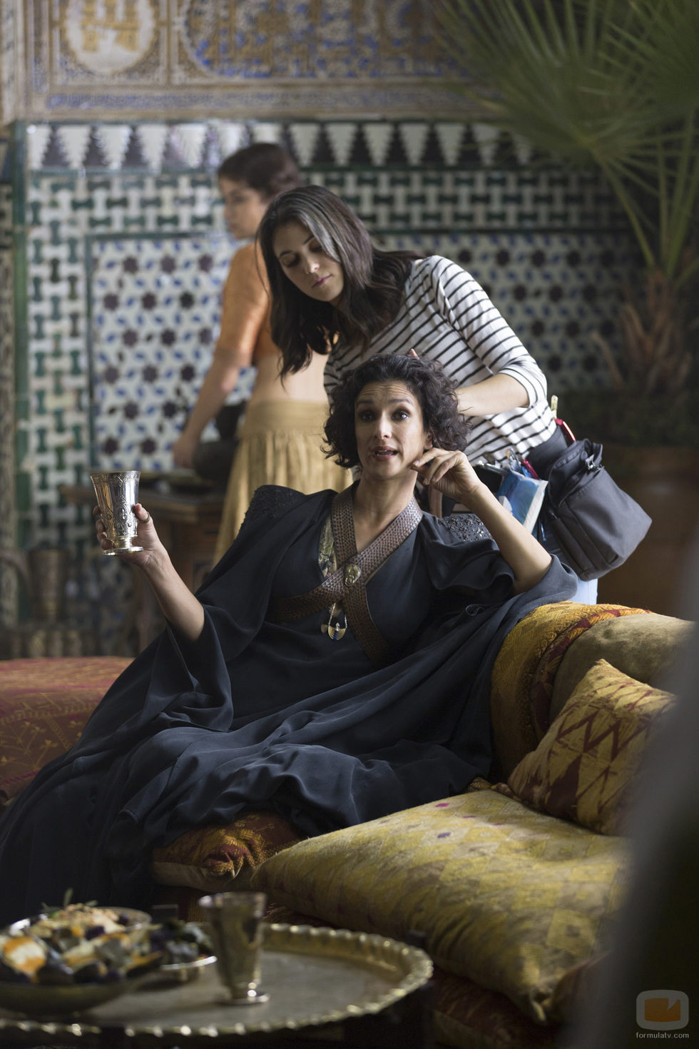 Indira Varma en el rodaje de la quinta temporada de 'Juego de tronos'