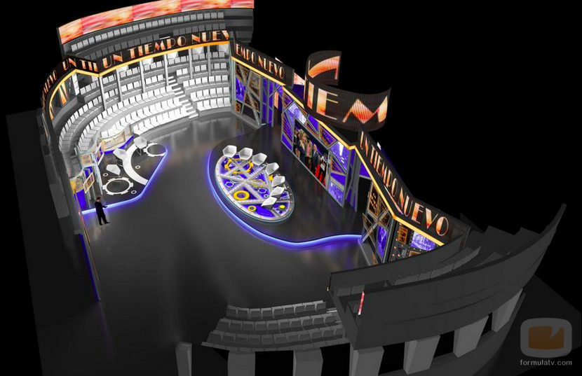 Vista aérea en 3D del plató de 'Un tiempo nuevo'