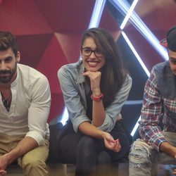 Jonathan, Lucía y Omar en la sala de expulsiones de 'GH 15'