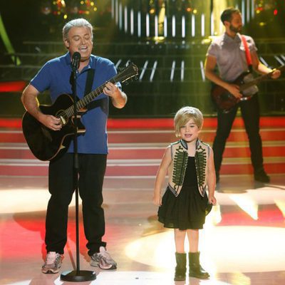 Pablo Carbonell y su hija Mafalda en la gala 6 de 'Tu cara me suena mini'