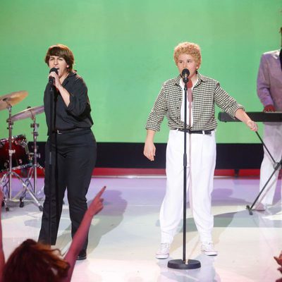 Llum Barrera y Unax en la gala 7 de 'Tu cara me suena mini'