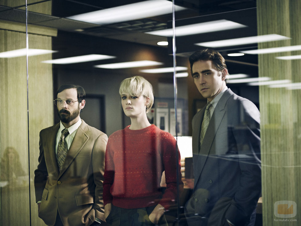 Lee Pace, Mackenzie Davis y Scoot McNairy en 'Halt and Catch Fire'